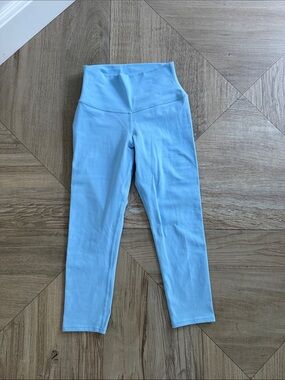 ALO Yoga Light Blue High-Waist Cropped Leggings